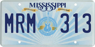 MS license plate MRM313