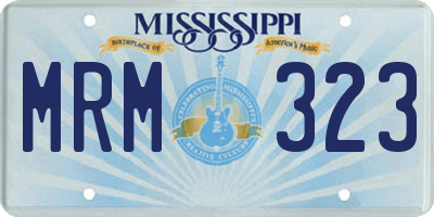 MS license plate MRM323