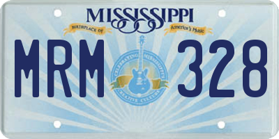 MS license plate MRM328