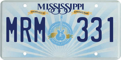 MS license plate MRM331