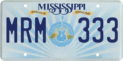 MS license plate MRM333