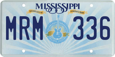 MS license plate MRM336