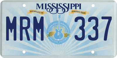 MS license plate MRM337