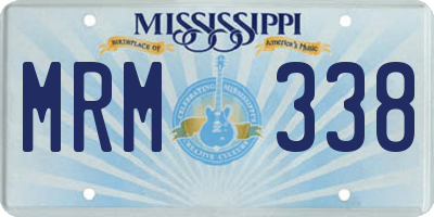 MS license plate MRM338
