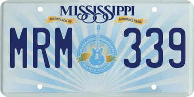 MS license plate MRM339
