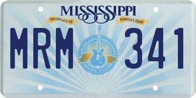 MS license plate MRM341