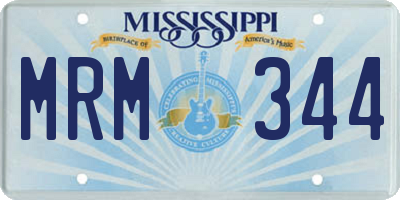 MS license plate MRM344