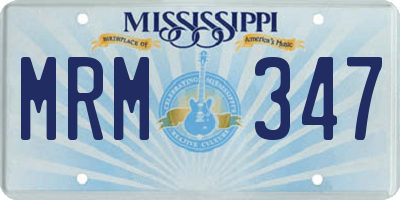 MS license plate MRM347