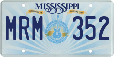 MS license plate MRM352