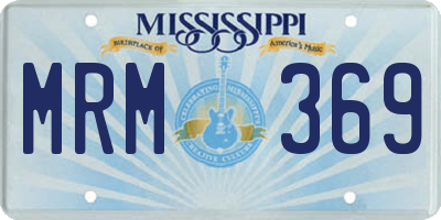 MS license plate MRM369