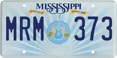 MS license plate MRM373