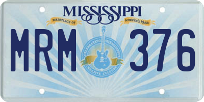 MS license plate MRM376