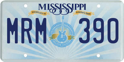MS license plate MRM390