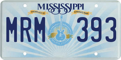 MS license plate MRM393