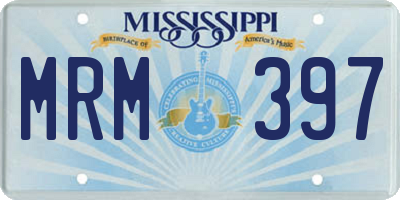 MS license plate MRM397