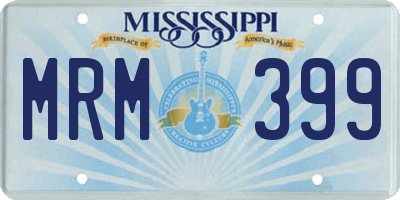 MS license plate MRM399