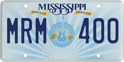 MS license plate MRM400