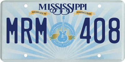 MS license plate MRM408