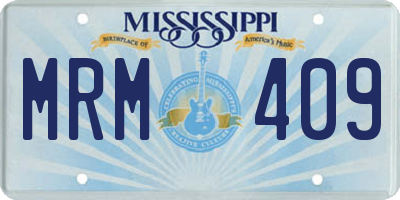 MS license plate MRM409