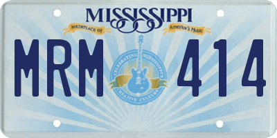 MS license plate MRM414