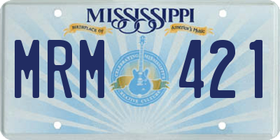 MS license plate MRM421