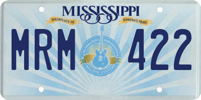 MS license plate MRM422