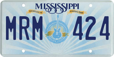MS license plate MRM424