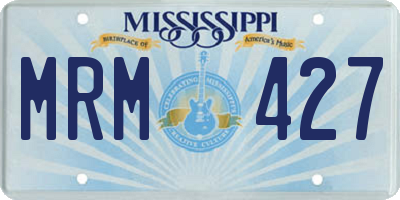 MS license plate MRM427