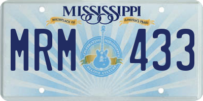 MS license plate MRM433