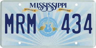 MS license plate MRM434