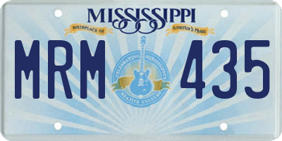 MS license plate MRM435