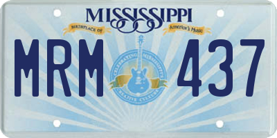 MS license plate MRM437