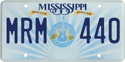 MS license plate MRM440