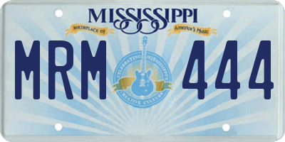 MS license plate MRM444