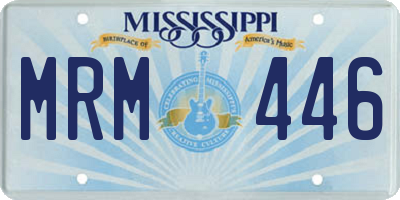 MS license plate MRM446