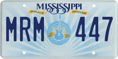 MS license plate MRM447