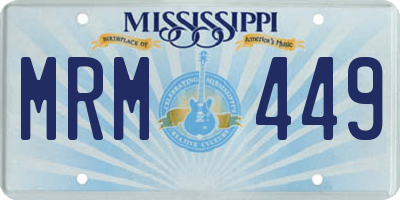 MS license plate MRM449