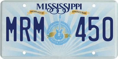 MS license plate MRM450
