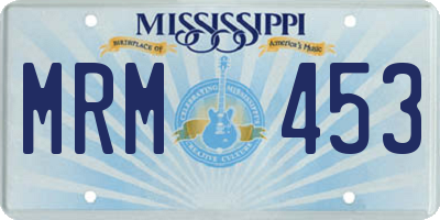 MS license plate MRM453