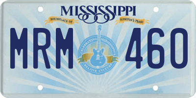 MS license plate MRM460