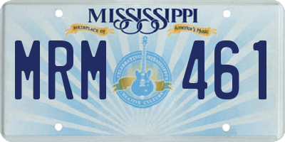 MS license plate MRM461