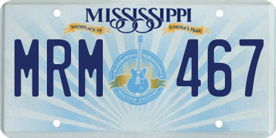 MS license plate MRM467