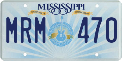 MS license plate MRM470