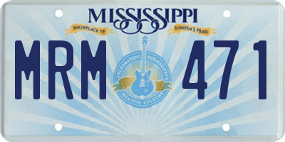 MS license plate MRM471