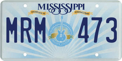 MS license plate MRM473