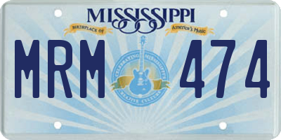 MS license plate MRM474