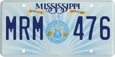 MS license plate MRM476