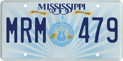 MS license plate MRM479