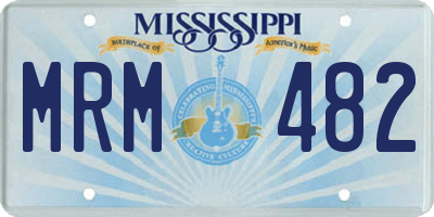MS license plate MRM482