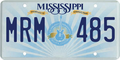 MS license plate MRM485